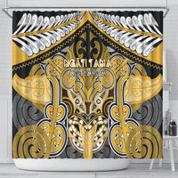 Aotearoa Iwi Ngati Tama Shower Curtain Maori Kowhaiwhai Pattern LT19 - Polynesian Pride
