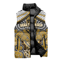 Aotearoa Iwi Ngati Tama Personalised Sleeveless Puffer Jacket Maori Kowhaiwhai Pattern LT19 - Polynesian Pride