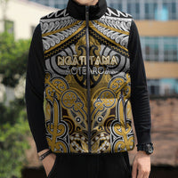 Aotearoa Iwi Ngati Tama Personalised Sleeveless Puffer Jacket Maori Kowhaiwhai Pattern LT19 - Polynesian Pride