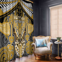 Aotearoa Iwi Ngati Tama Window Curtain Maori Kowhaiwhai Pattern LT19 - Polynesian Pride