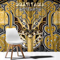 Aotearoa Iwi Ngati Tama Window Curtain Maori Kowhaiwhai Pattern LT19 - Polynesian Pride