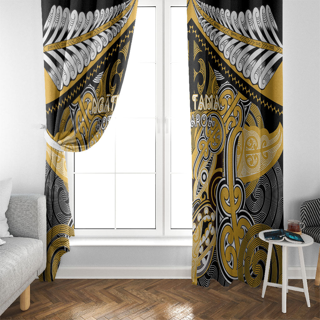 Aotearoa Iwi Ngati Tama Window Curtain Maori Kowhaiwhai Pattern LT19 - Polynesian Pride