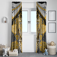 Aotearoa Iwi Ngati Tama Window Curtain Maori Kowhaiwhai Pattern LT19 - Polynesian Pride