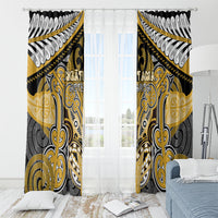 Aotearoa Iwi Ngati Tama Window Curtain Maori Kowhaiwhai Pattern LT19 - Polynesian Pride