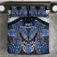 Aotearoa Iwi Ngati Tuwharetoa Bedding Set Maori Kowhaiwhai Pattern LT19 Blue - Polynesian Pride