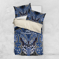 Aotearoa Iwi Ngati Tuwharetoa Bedding Set Maori Kowhaiwhai Pattern LT19 US Twin 172cm x 218cm Blue - Polynesian Pride
