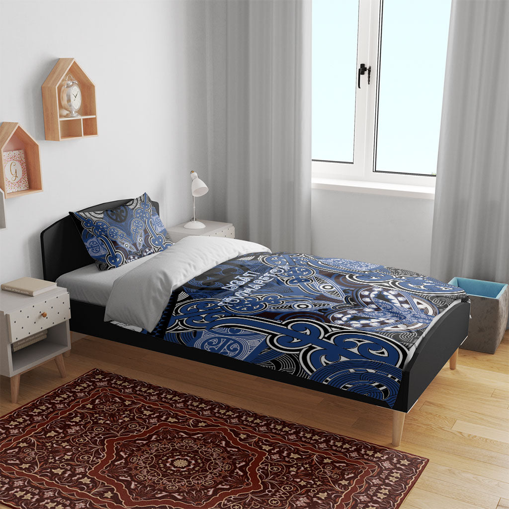 Aotearoa Iwi Ngati Tuwharetoa Bedding Set Maori Kowhaiwhai Pattern LT19 - Polynesian Pride