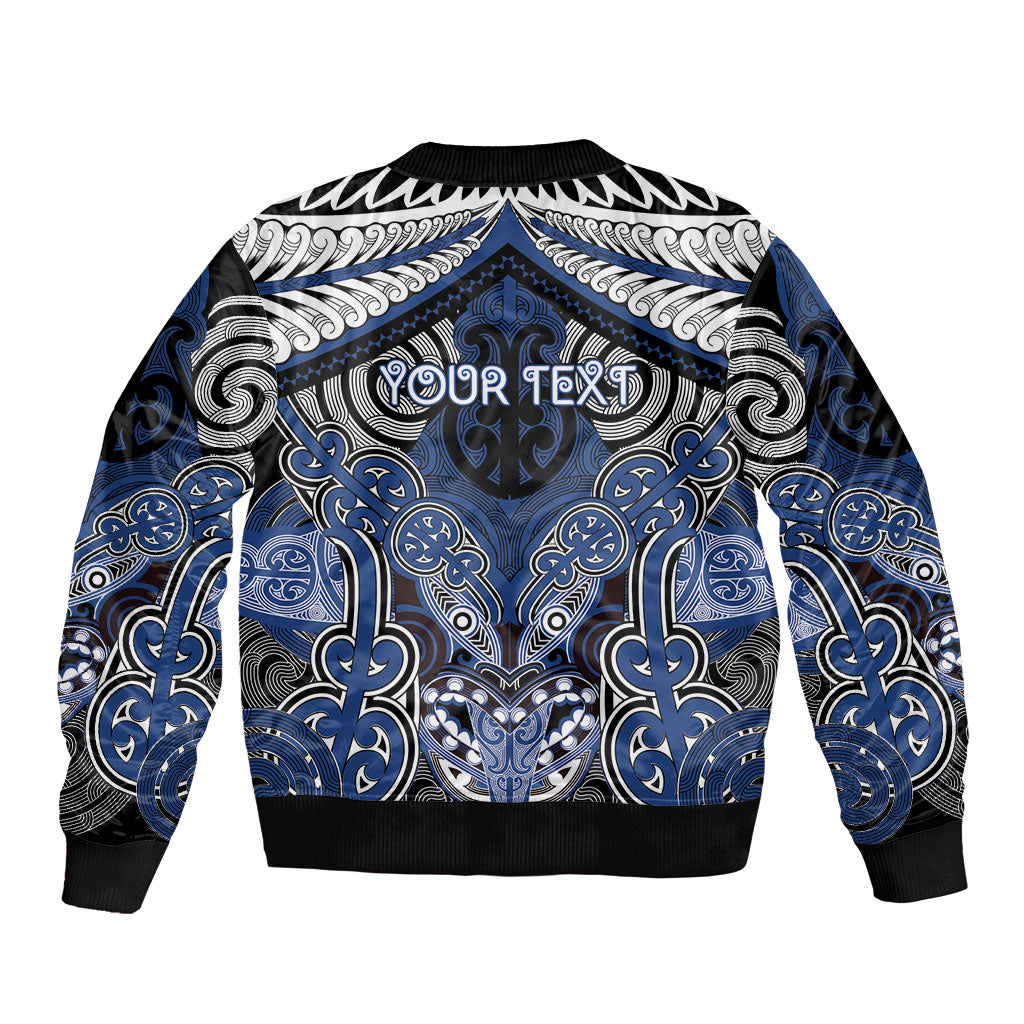 Aotearoa Iwi Ngati Tuwharetoa Personalised Bomber Jacket Maori Kowhaiwhai Pattern LT19 - Polynesian Pride