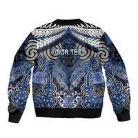 Aotearoa Iwi Ngati Tuwharetoa Personalised Bomber Jacket Maori Kowhaiwhai Pattern LT19 - Polynesian Pride