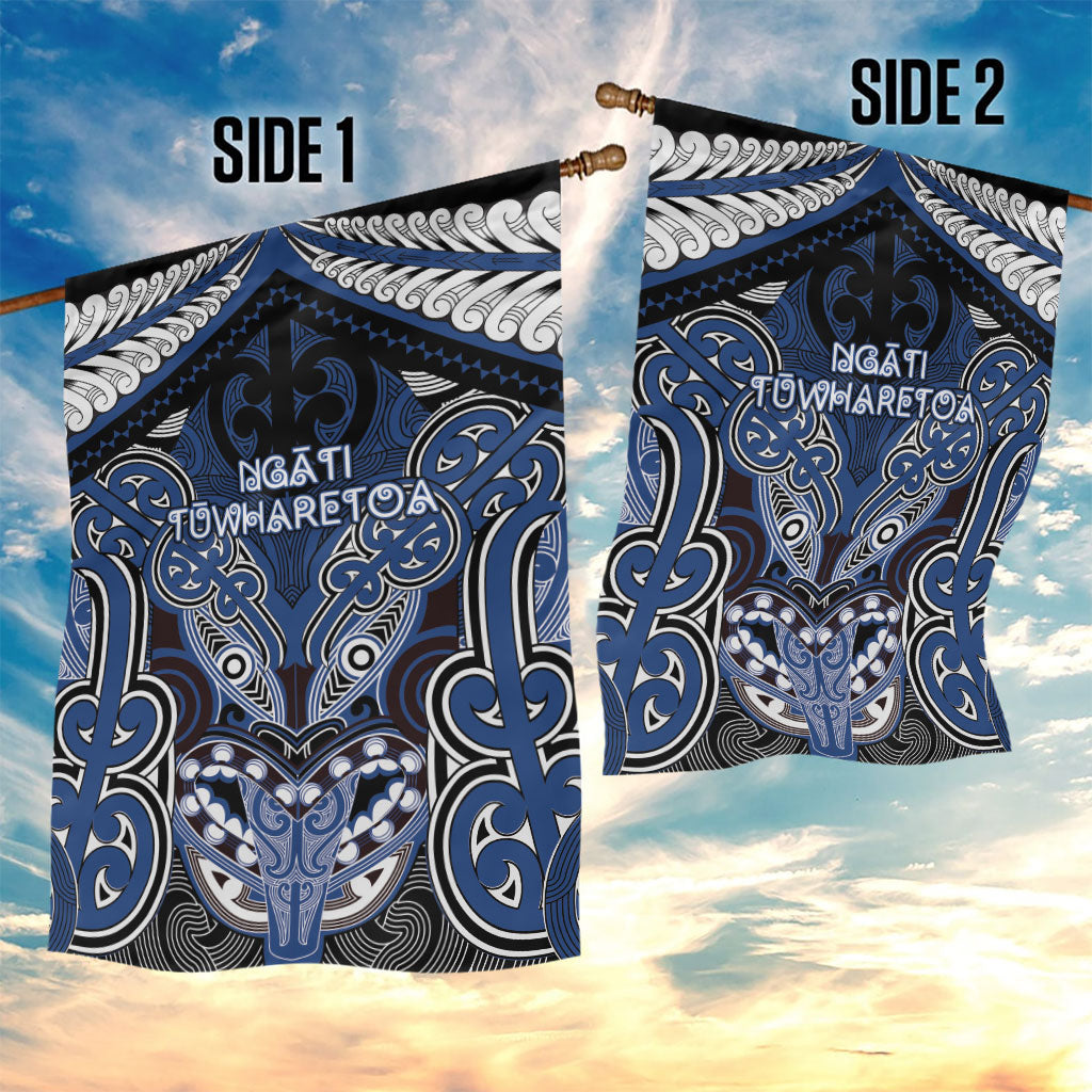 Aotearoa Iwi Ngati Tuwharetoa Garden Flag Maori Kowhaiwhai Pattern LT19 - Polynesian Pride