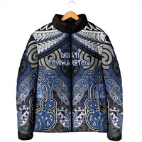 Aotearoa Iwi Ngati Tuwharetoa Personalised Padded Jacket Maori Kowhaiwhai Pattern LT19 - Polynesian Pride