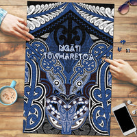 Aotearoa Iwi Ngati Tuwharetoa Puzzle Maori Kowhaiwhai Pattern LT19 Blue - Polynesian Pride