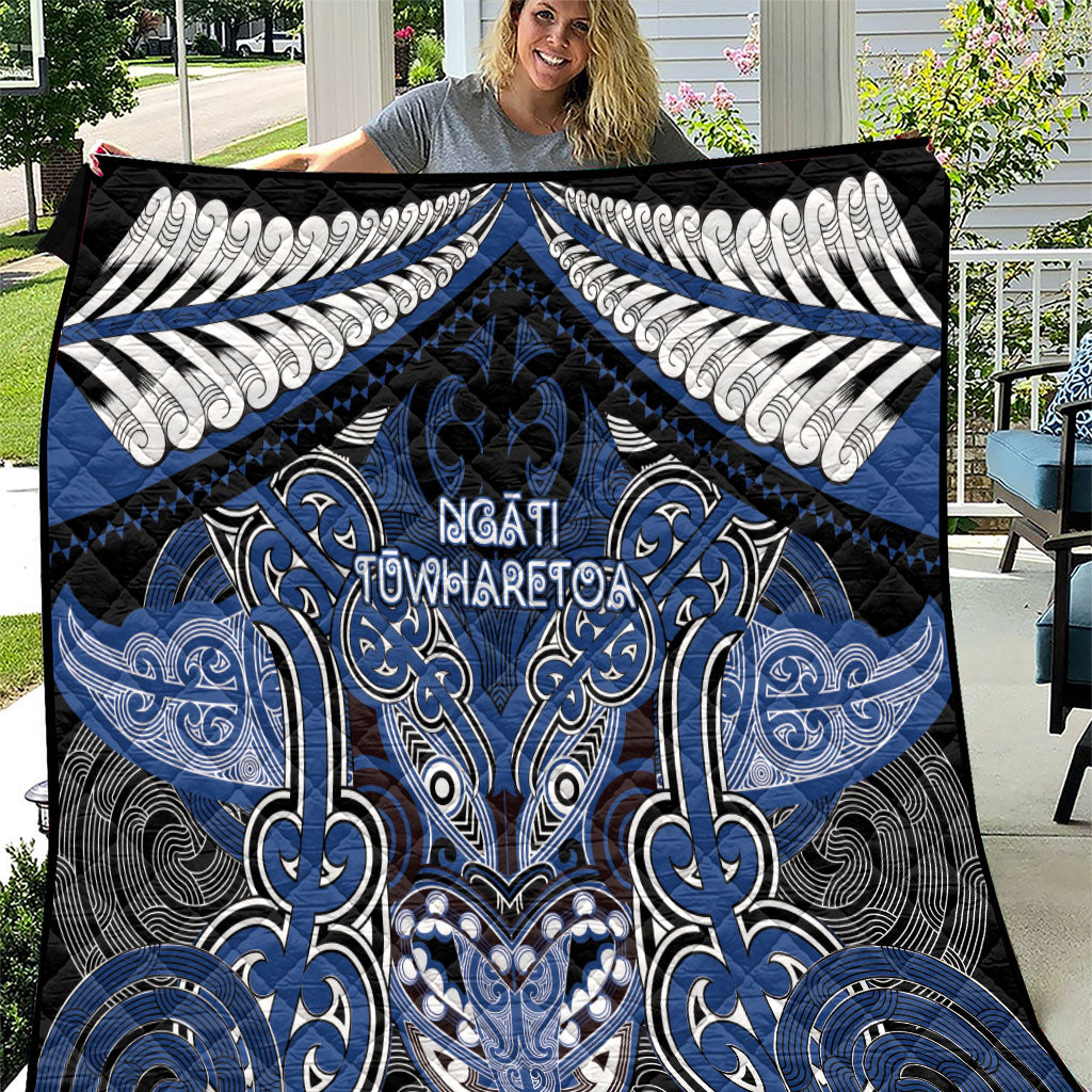 Aotearoa Iwi Ngati Tuwharetoa Quilt Maori Kowhaiwhai Pattern LT19 Blue - Polynesian Pride