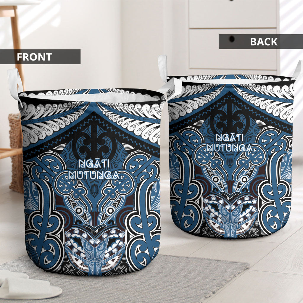Aotearoa Iwi Ngati Mutunga Laundry Basket Maori Kowhaiwhai Pattern