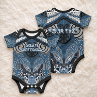 Aotearoa Iwi Ngati Mutunga Personalised Baby Onesie Maori Kowhaiwhai Pattern LT19 - Polynesian Pride