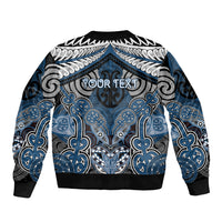Aotearoa Iwi Ngati Mutunga Personalised Bomber Jacket Maori Kowhaiwhai Pattern LT19 - Polynesian Pride