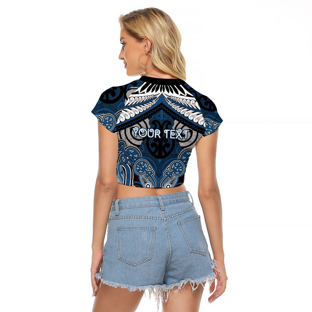 Aotearoa Iwi Ngati Mutunga Personalised Raglan Cropped T Shirt Maori Kowhaiwhai Pattern LT19 - Polynesian Pride