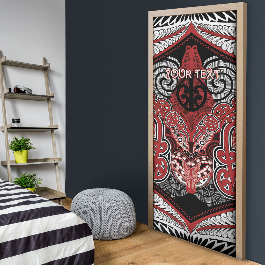 Aotearoa Iwi Te Ati Awa Personalised Door Cover Maori Kowhaiwhai Pattern