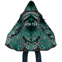 Aotearoa Iwi Ngati Maru Personalised Cloak Maori Kowhaiwhai Pattern LT19 Unisex Deep Teal - Polynesian Pride