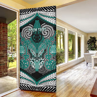 Aotearoa Iwi Ngati Maru Personalised Door Cover Maori Kowhaiwhai Pattern
