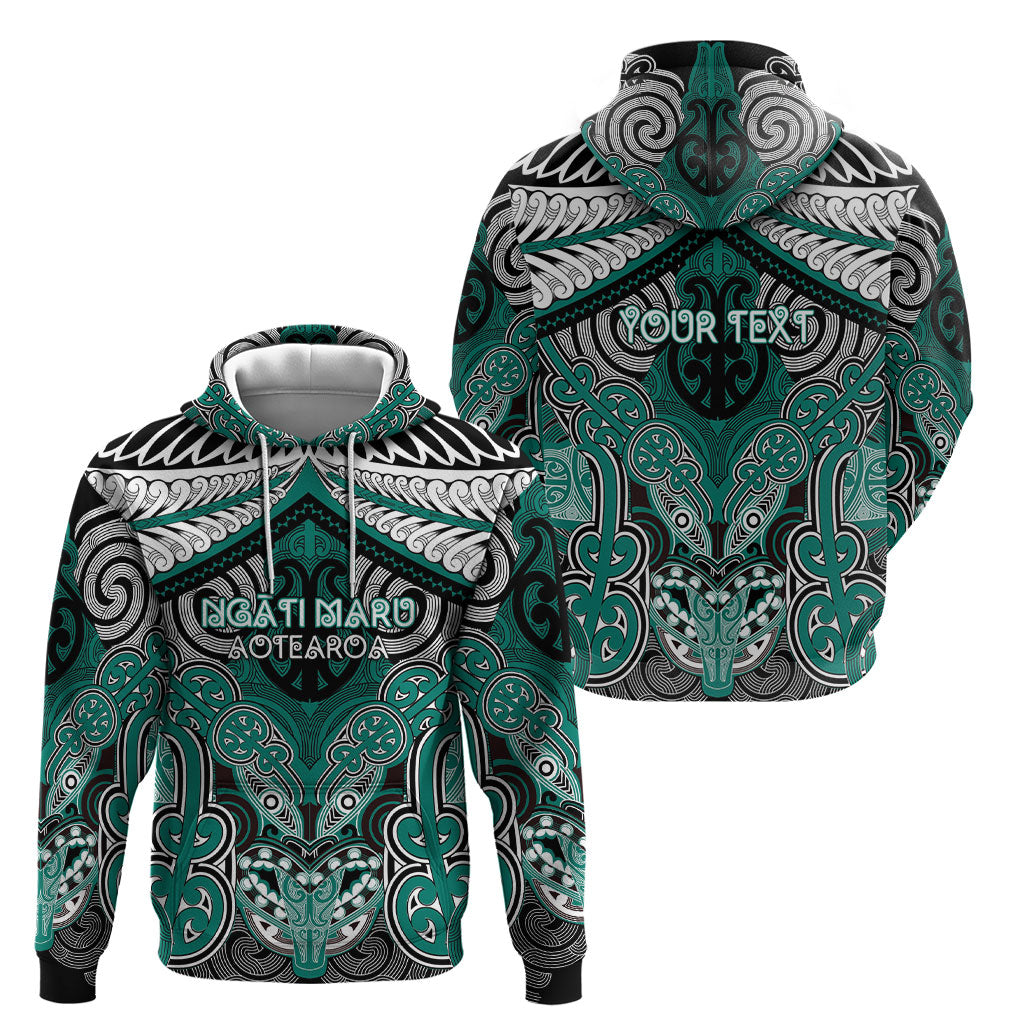 Aotearoa Iwi Ngati Maru Personalised Hoodie Maori Kowhaiwhai Pattern LT19 - Polynesian Pride