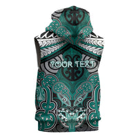 Aotearoa Iwi Ngati Maru Personalised Sleeveless Hoodie Maori Kowhaiwhai Pattern LT19 - Polynesian Pride