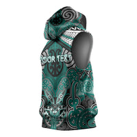 Aotearoa Iwi Ngati Maru Personalised Sleeveless Hoodie Maori Kowhaiwhai Pattern LT19 - Polynesian Pride
