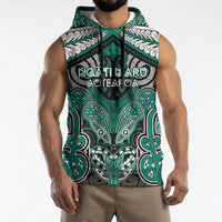 Aotearoa Iwi Ngati Maru Personalised Sleeveless Hoodie Maori Kowhaiwhai Pattern LT19 - Polynesian Pride