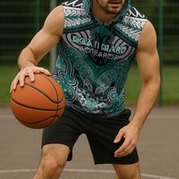 Aotearoa Iwi Ngati Maru Personalised Sleeveless Hoodie Maori Kowhaiwhai Pattern LT19 - Polynesian Pride