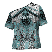 Aotearoa Iwi Ngati Paoa Personalised Cross Shoulder Shirt Maori Kowhaiwhai Pattern LT19 - Polynesian Pride
