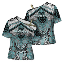 Aotearoa Iwi Ngati Paoa Personalised Cross Shoulder Shirt Maori Kowhaiwhai Pattern LT19 - Polynesian Pride