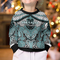 Aotearoa Iwi Ngati Paoa Personalised Kid Ugly Christmas Sweater Maori Kowhaiwhai Pattern LT19 - Polynesian Pride