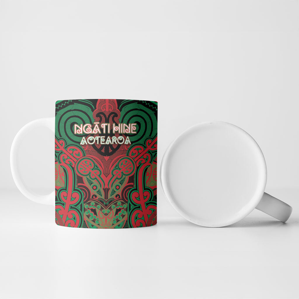 Aotearoa Iwi Ngati Hine Personalised Ceramic Mug Maori Kowhaiwhai Pattern