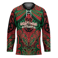 Aotearoa Iwi Ngati Hine Personalised Hockey Jersey Maori Kowhaiwhai Pattern LT19 Unisex Green - Polynesian Pride