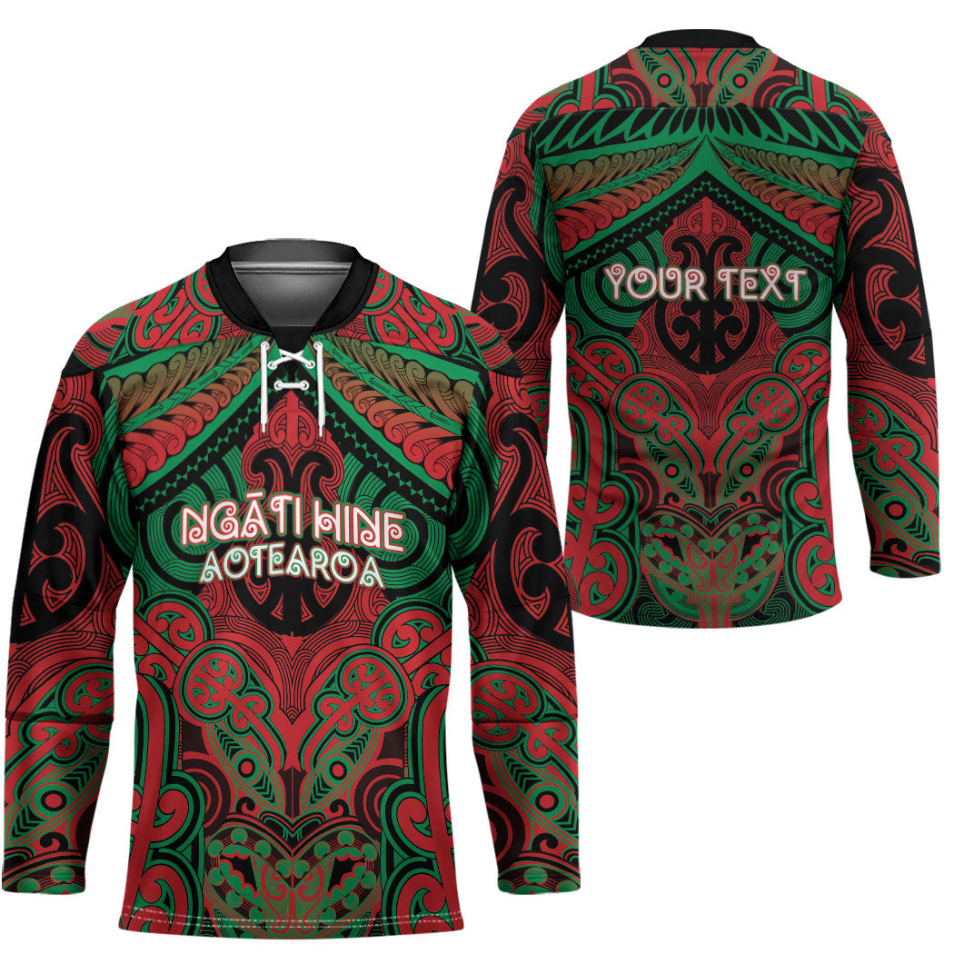 Aotearoa Iwi Ngati Hine Personalised Hockey Jersey Maori Kowhaiwhai Pattern LT19 - Polynesian Pride