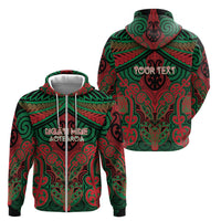 Aotearoa Iwi Ngati Hine Personalised Zip Hoodie Maori Kowhaiwhai Pattern LT19 - Polynesian Pride