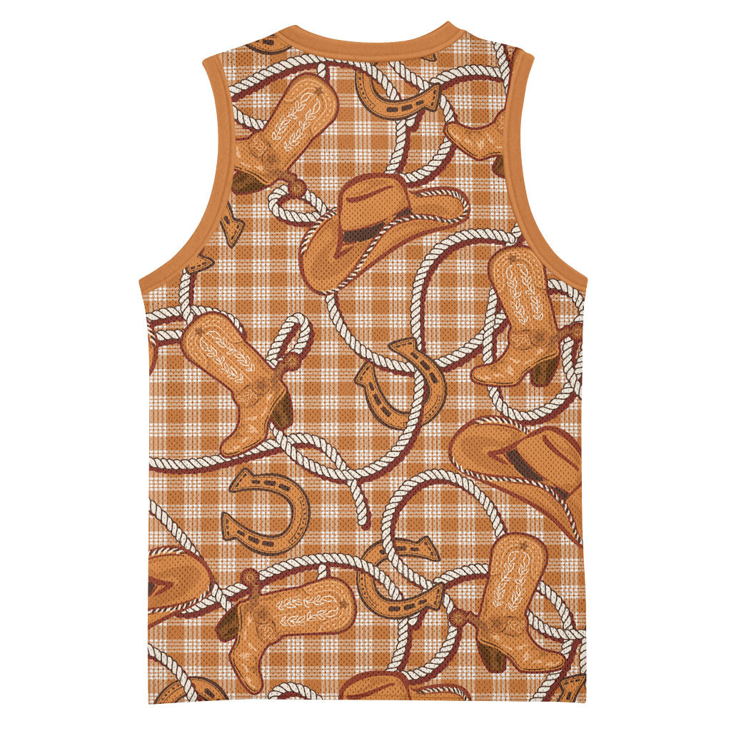Brown Hawaii Palaka Cowboy Basketball Jersey Hawaiian Paniolo Festival Spirit LT19 - Polynesian Pride