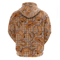 Brown Hawaii Palaka Cowboy Hoodie Hawaiian Paniolo Festival Spirit LT19 - Polynesian Pride