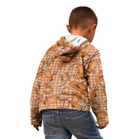 Brown Hawaii Palaka Cowboy Kid Hoodie Hawaiian Paniolo Festival Spirit LT19 - Polynesian Pride