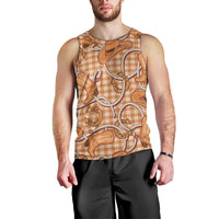 Brown Hawaii Palaka Cowboy Men Tank Top Hawaiian Paniolo Festival Spirit LT19 - Polynesian Pride
