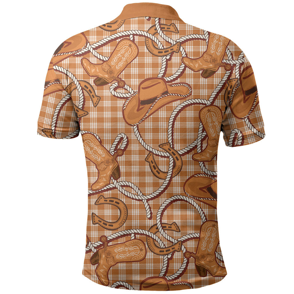 Brown Hawaii Palaka Cowboy Polo Shirt Hawaiian Paniolo Festival Spirit LT19 - Polynesian Pride