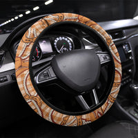 Brown Hawaii Palaka Cowboy Steering Wheel Cover Hawaiian Paniolo Festival Spirit LT19 Universal Fit Brown - Polynesian Pride