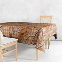Brown Hawaii Palaka Cowboy Tablecloth Hawaiian Paniolo Festival Spirit LT19 - Polynesian Pride