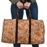 Brown Hawaii Palaka Cowboy Travel Bag Hawaiian Paniolo Festival Spirit LT19 Brown - Polynesian Pride