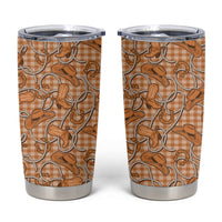 Brown Hawaii Palaka Cowboy Tumbler Cup Hawaiian Paniolo Festival Spirit LT19 Brown - Polynesian Pride