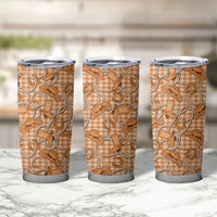 Brown Hawaii Palaka Cowboy Tumbler Cup Hawaiian Paniolo Festival Spirit LT19 - Polynesian Pride
