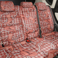 Red Hawaii Palaka Cowboy Back Car Seat Cover Hawaiian Paniolo Festival Spirit LT19 - Polynesian Pride