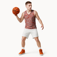 Red Hawaii Palaka Cowboy Basketball Jersey Hawaiian Paniolo Festival Spirit LT19 - Polynesian Pride