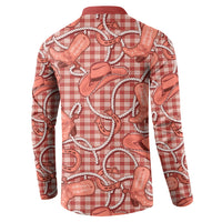 Red Hawaii Palaka Cowboy Button Sweatshirt Hawaiian Paniolo Festival Spirit LT19 - Polynesian Pride