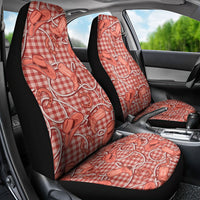 Red Hawaii Palaka Cowboy Car Seat Cover Hawaiian Paniolo Festival Spirit LT19 - Polynesian Pride
